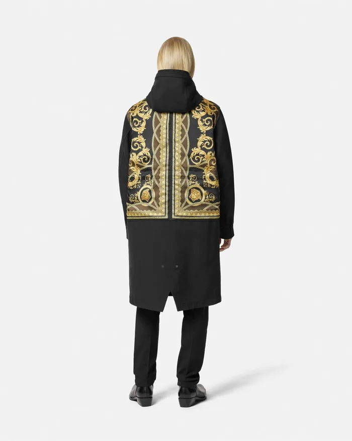 Versace La Coupe Des Dieux Trench Coat Black Men Jackets and Coats