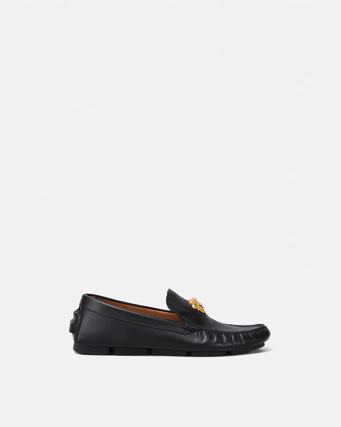 Versace La Medusa Driver Shoes Blackgold Men Drivers