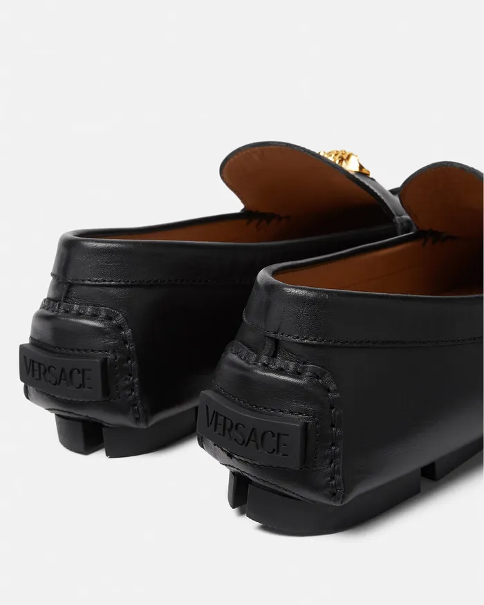 Versace La Medusa Driver Shoes Blackgold Men Drivers