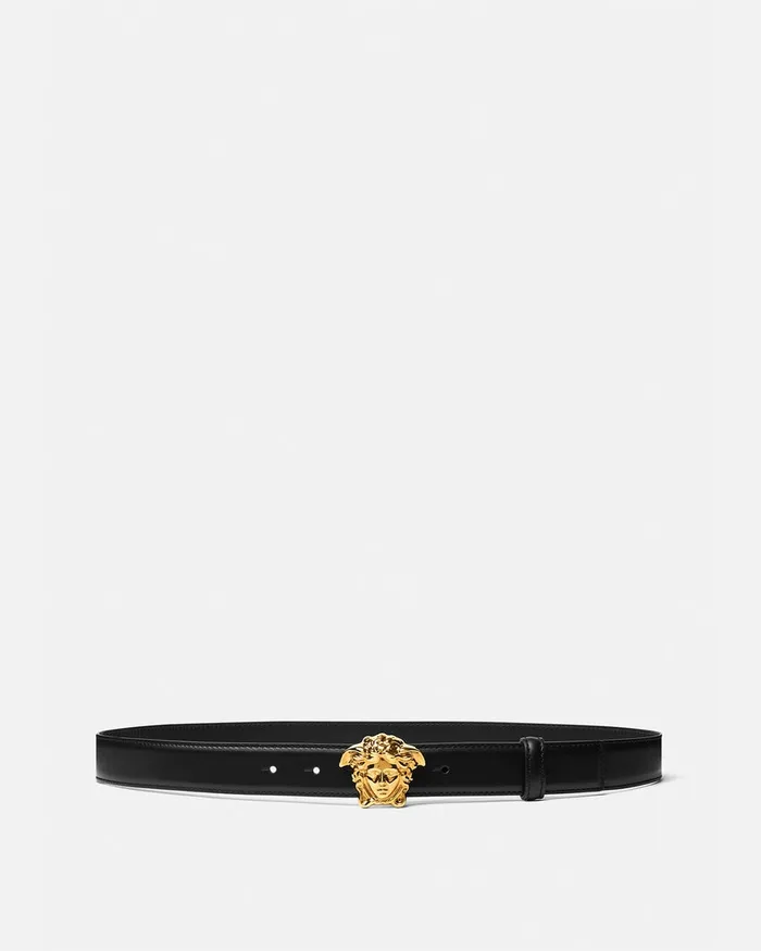 Versace La Medusa Leather Belt 3 Cm Black Men Belts