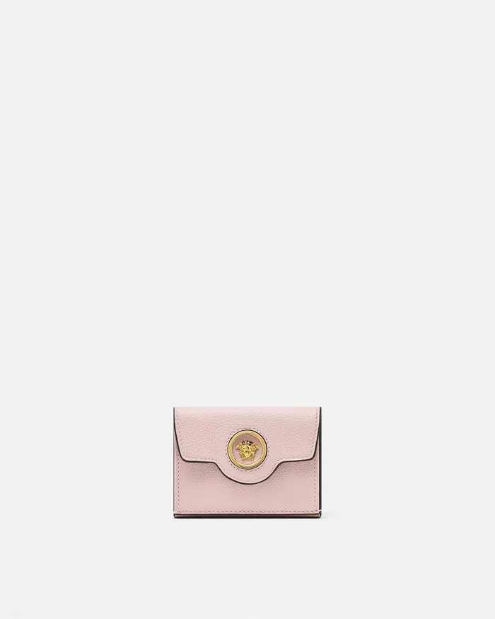 Versace La Medusa Trifold Wallet Light Pink Women Wallets