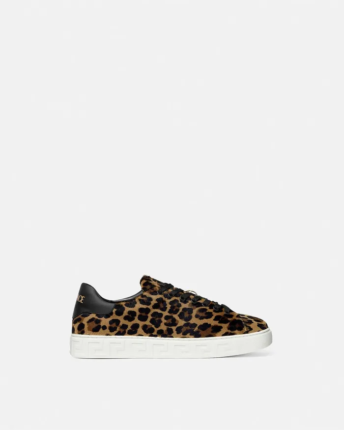 Versace Leopard Greca Sneakers Animalier Men Sneakers