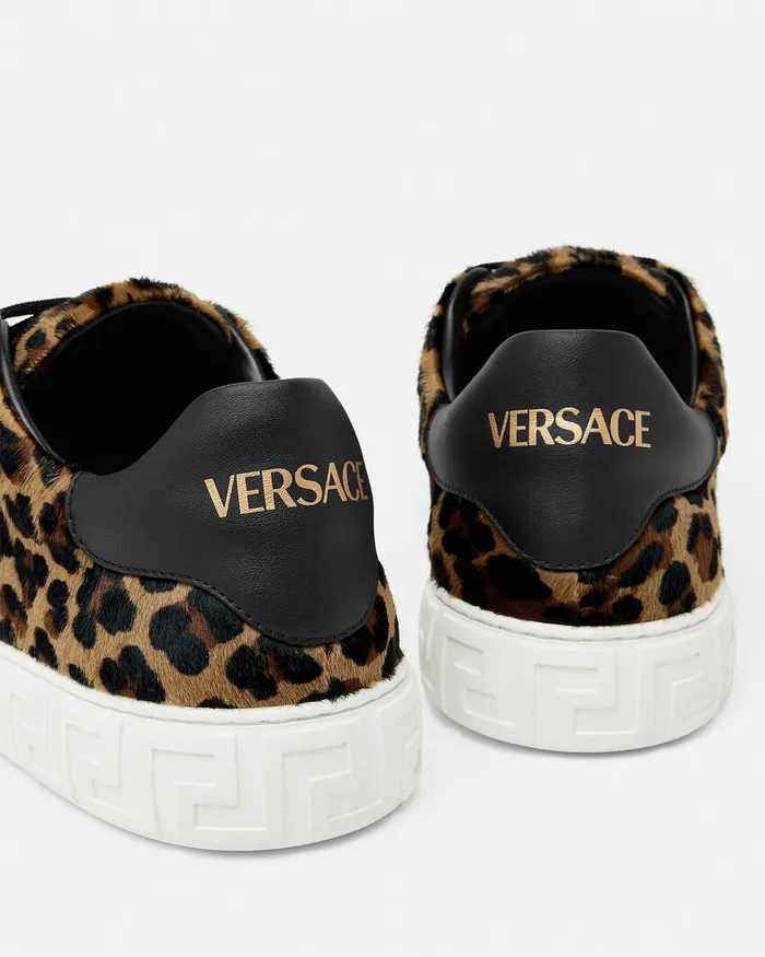 Versace Leopard Greca Sneakers Animalier Men Sneakers