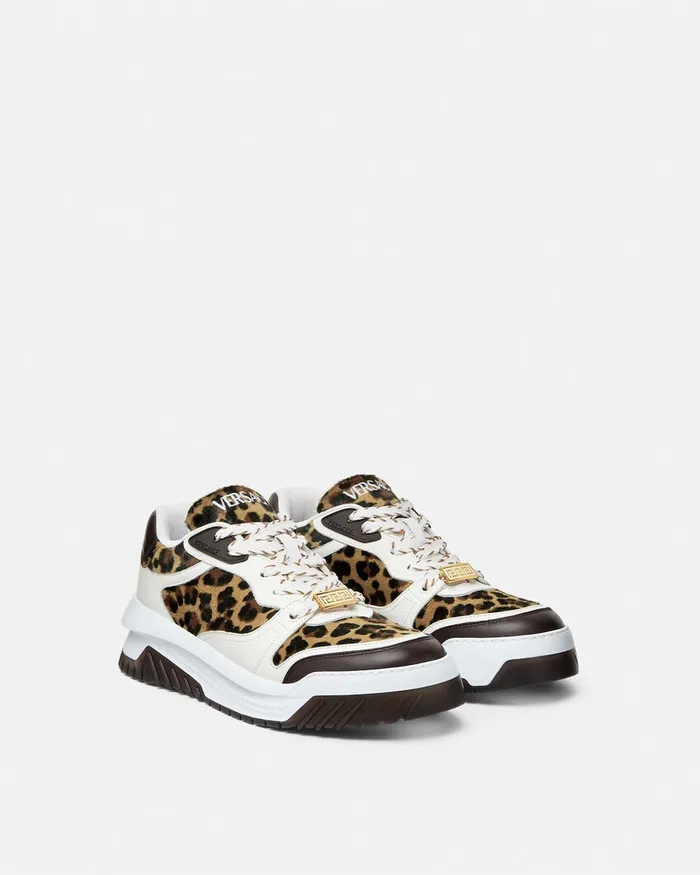 Versace Leopard Odissea Sneakers Animalier Men Odissea