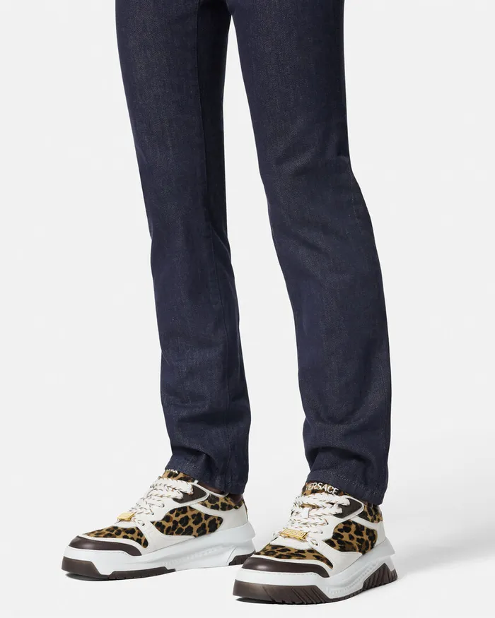 Versace Leopard Odissea Sneakers Animalier Men Odissea