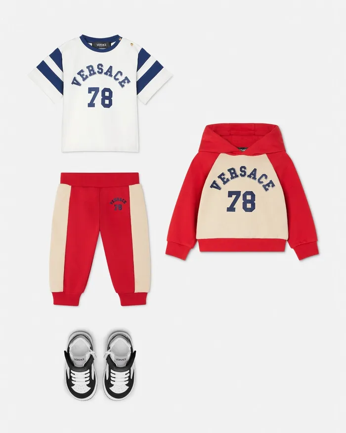 Versace Logo Baby Sweatpants Red Kids Pants