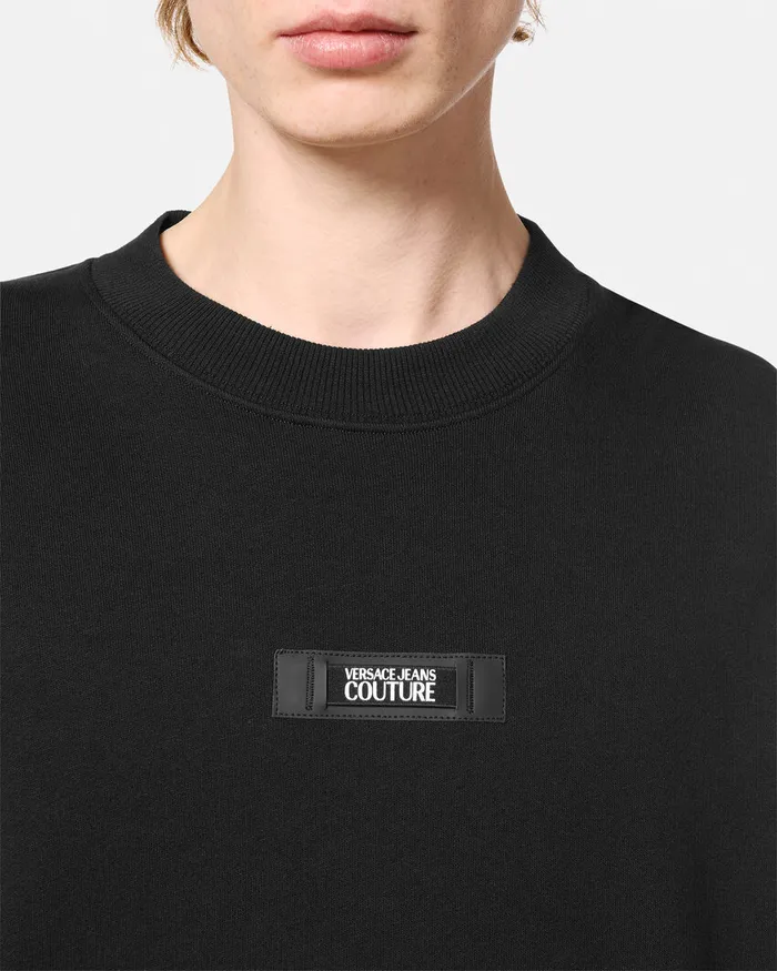 Versace Logo RegularFit Sweatshirt Blackprint Men Jeans Couture