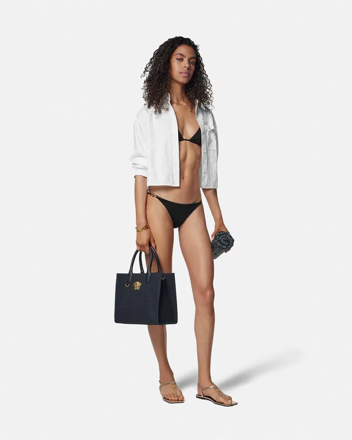 Versace Medusa 03995 Bikini Top Black Women Swimwear