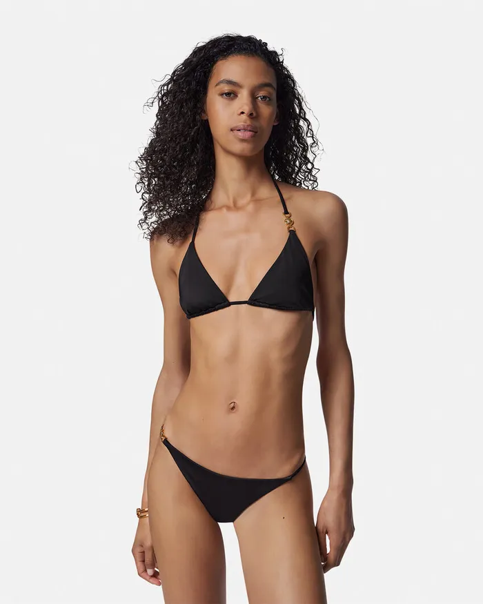 Versace Medusa 03995 Bikini Top Black Women Swimwear