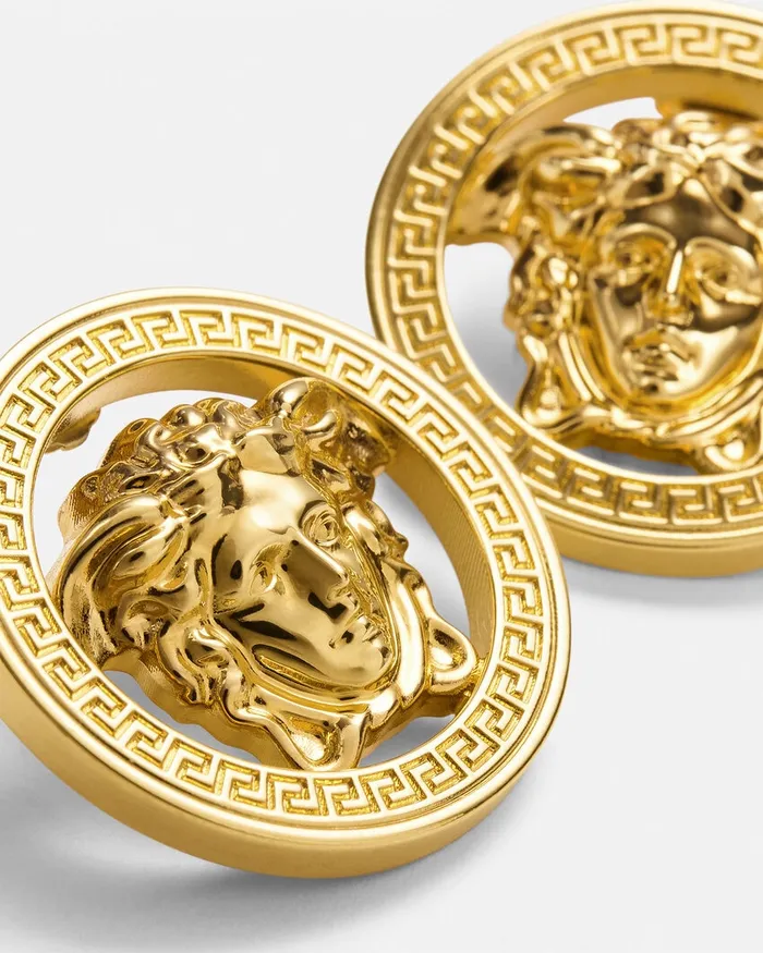 Versace Medusa 03995 Earrings Light Gold Women Earrings