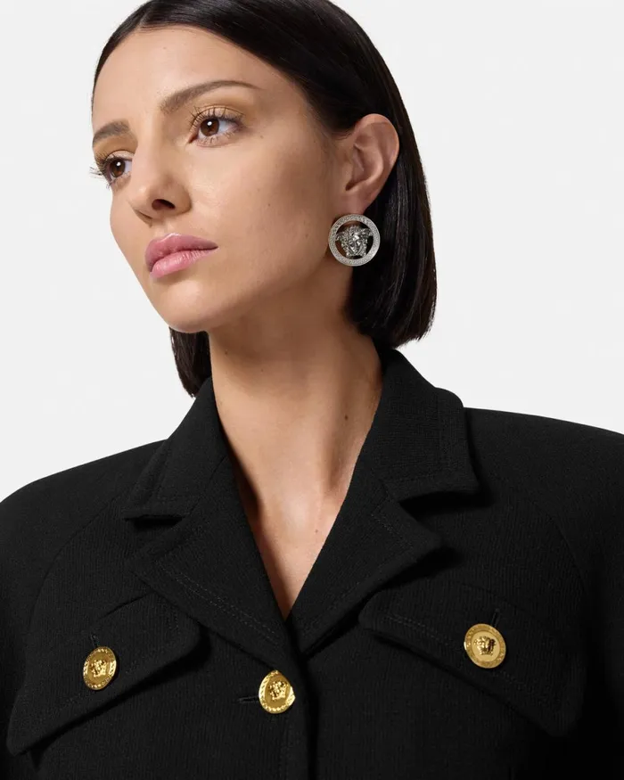 Versace Medusa 03995 Earrings Silver Women Earrings