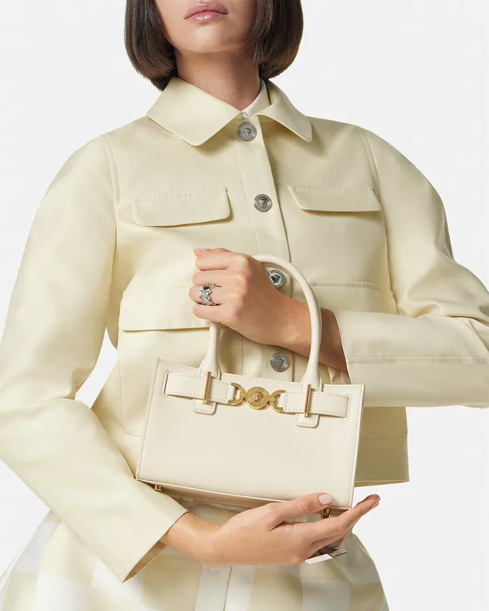 Versace Medusa 03995 Small Tote Bag Beige Women Totes