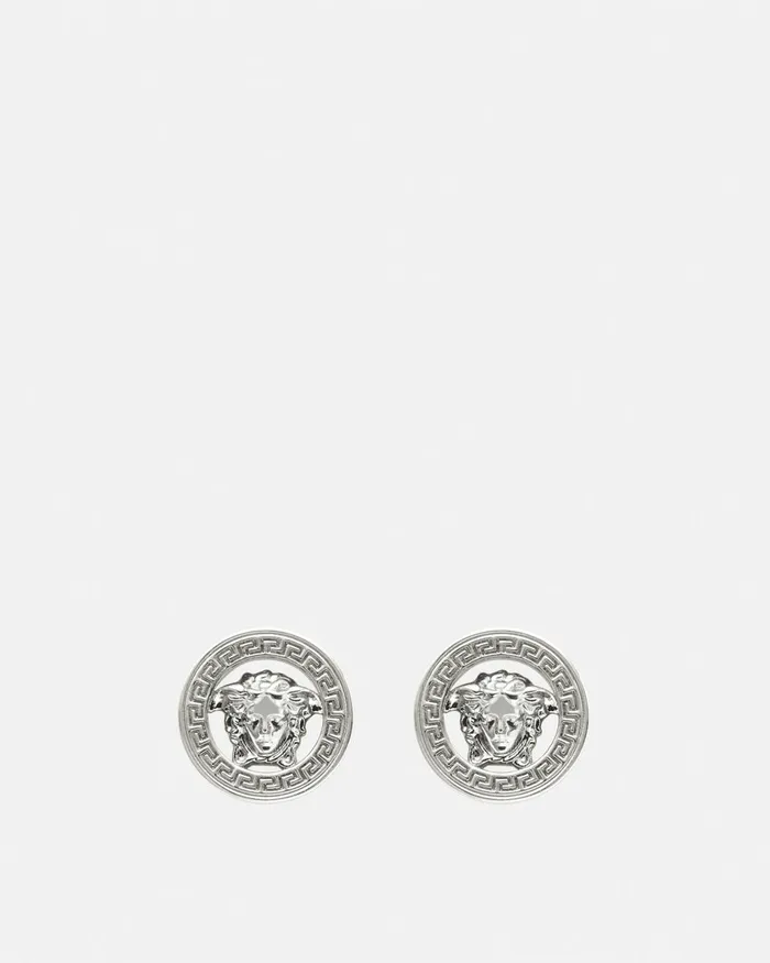 Versace Medusa 03995 Stud Earrings Silver WomenMen Earrings