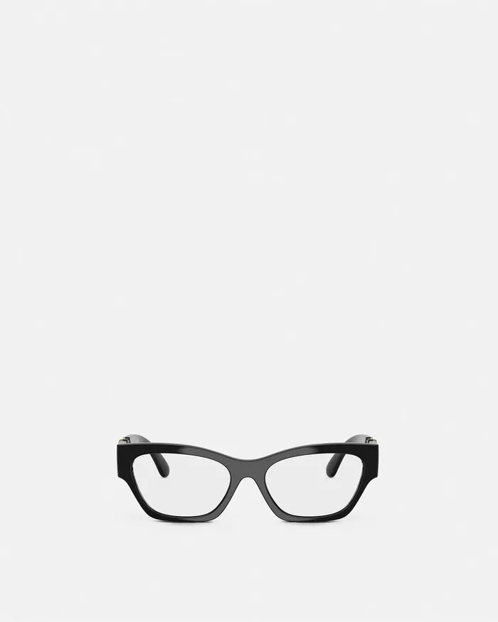 Versace Medusa Biggie CatEye Glasses Blackgold Women Eyeglass Frames