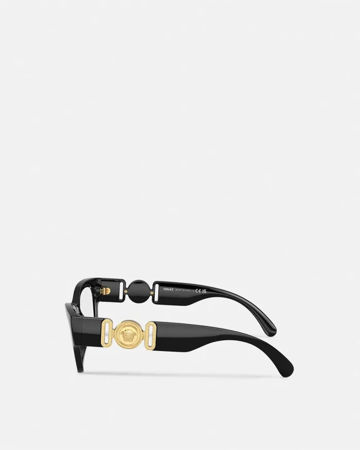 Versace Medusa Biggie CatEye Glasses Blackgold Women Eyeglass Frames