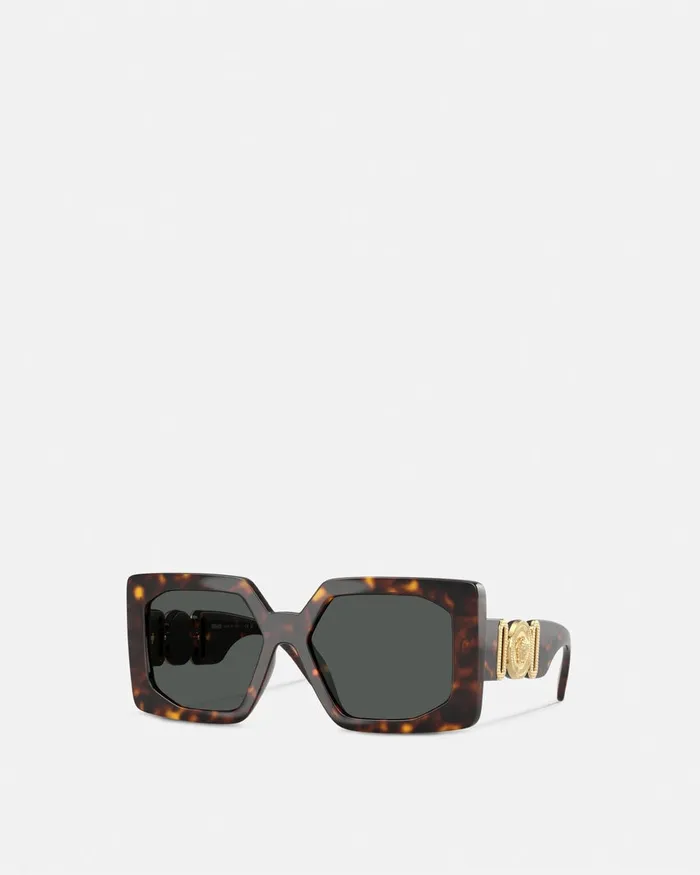 Versace Medusa Biggie Maxi Sunglasses Havana Women Sunglasses