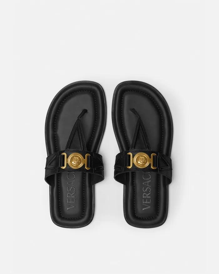 Versace Medusa Biggie Sandals Blackgold Men Sandals and Slides
