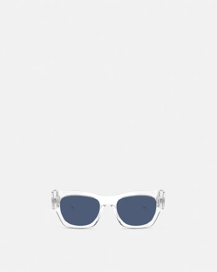 Versace Medusa Biggie Sunglasses Transparent WomenMen Sunglasses