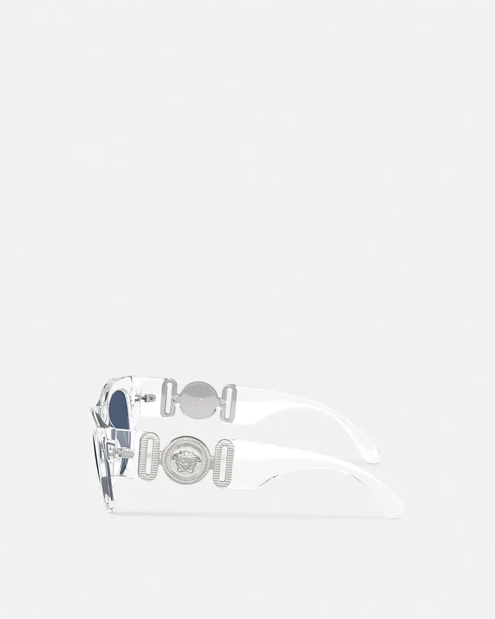 Versace Medusa Biggie Sunglasses Transparent WomenMen Sunglasses