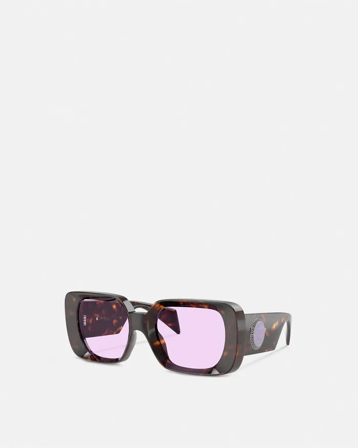 Versace Medusa Medallion Sunglasses Havana WomenMen Sunglasses