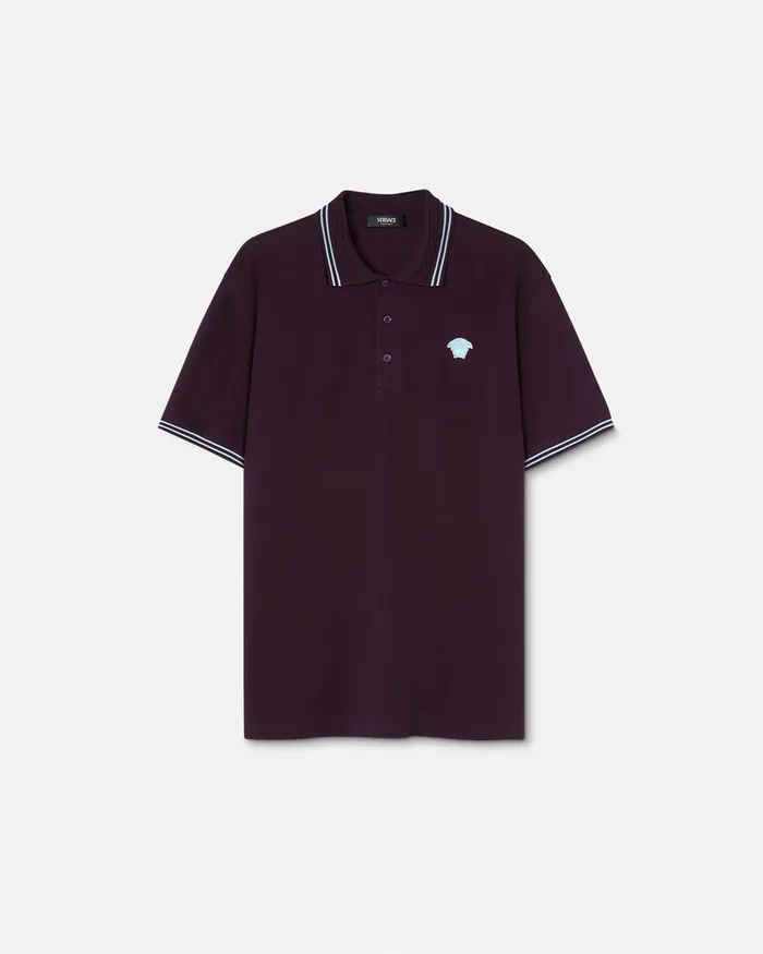 Versace Medusa Polo Shirt Brown Men TShirts and Polos