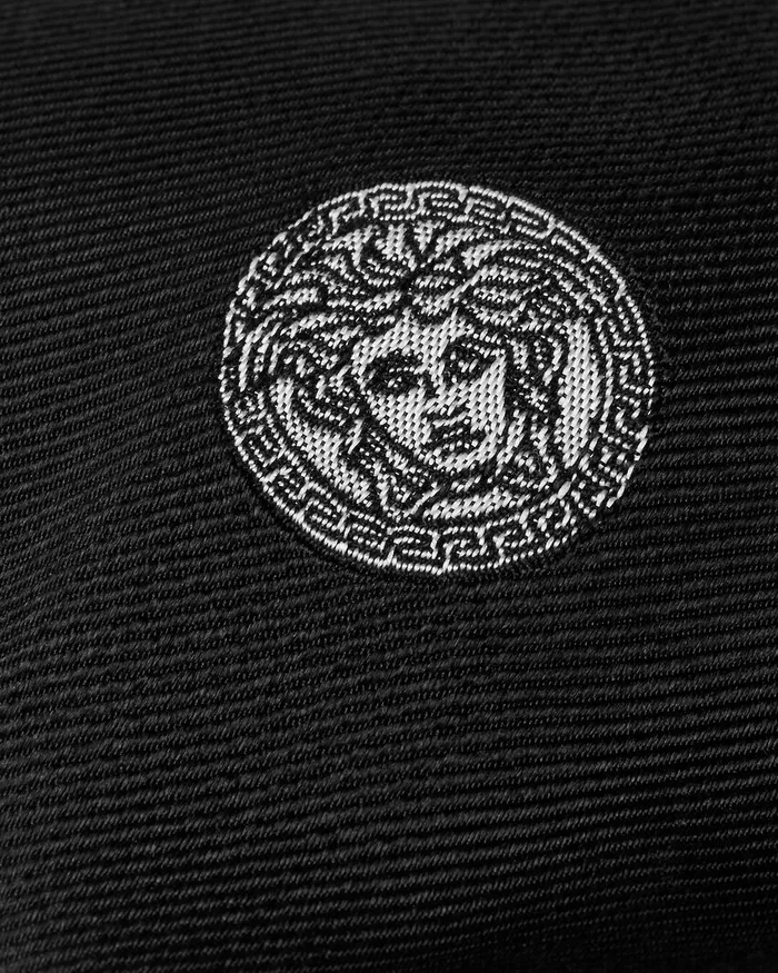 Versace Medusa Silk Tie Black Men Soft Accessories