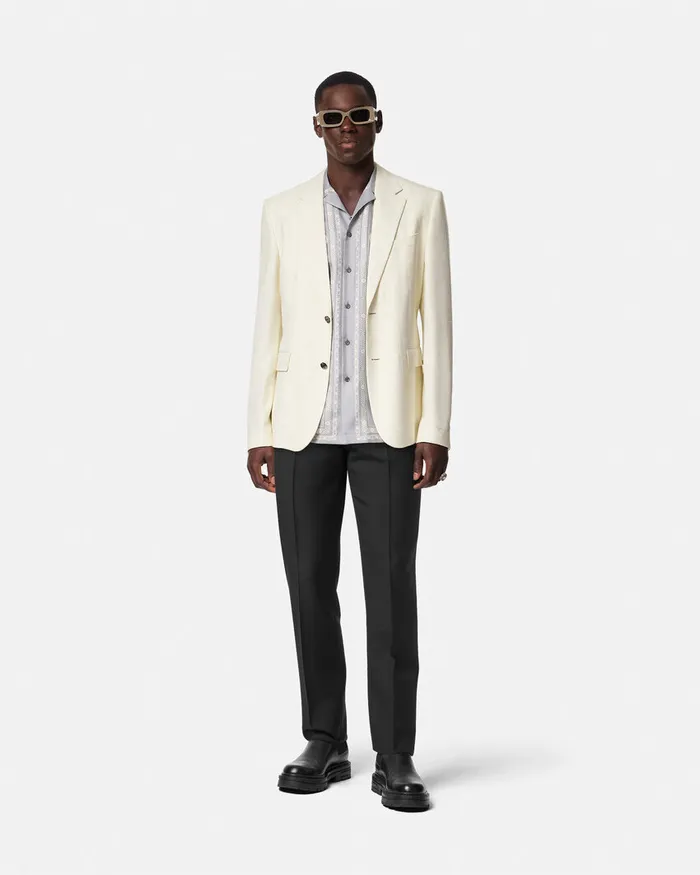 Versace MohairBlend Formal Pants Black Men Pants and Shorts