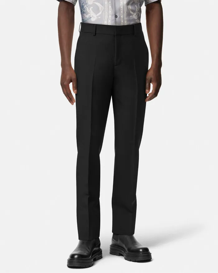 Versace MohairBlend Formal Pants Black Men Pants and Shorts