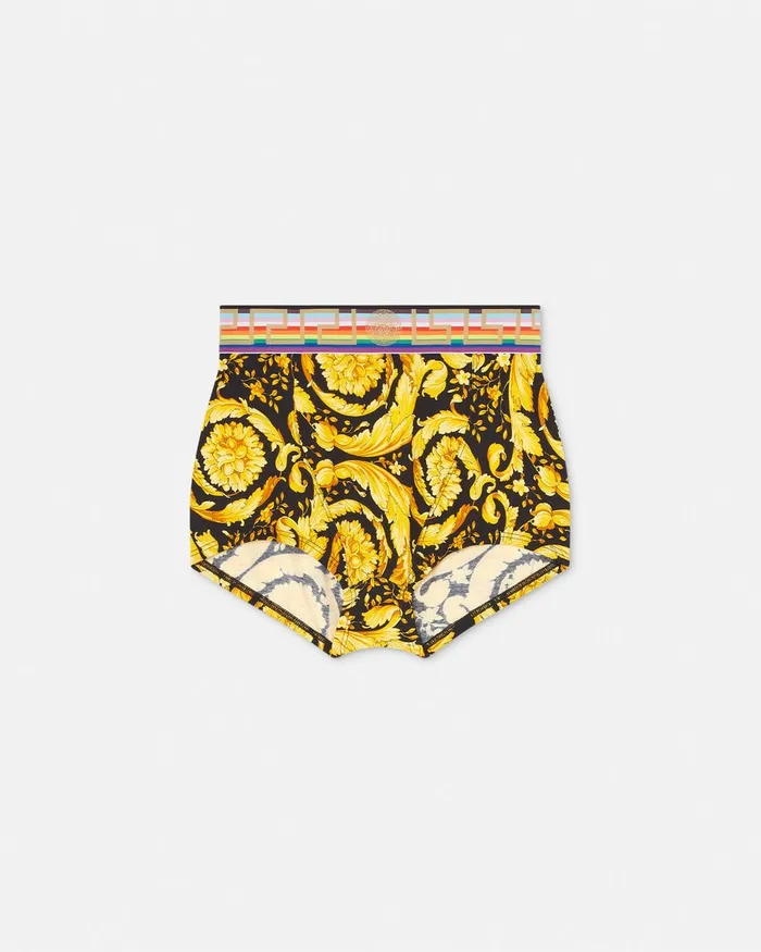 Versace Pride Barocco Trunks Blackprint Women Bras and Briefs
