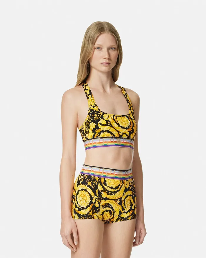 Versace Pride Barocco Trunks Blackprint Women Bras and Briefs
