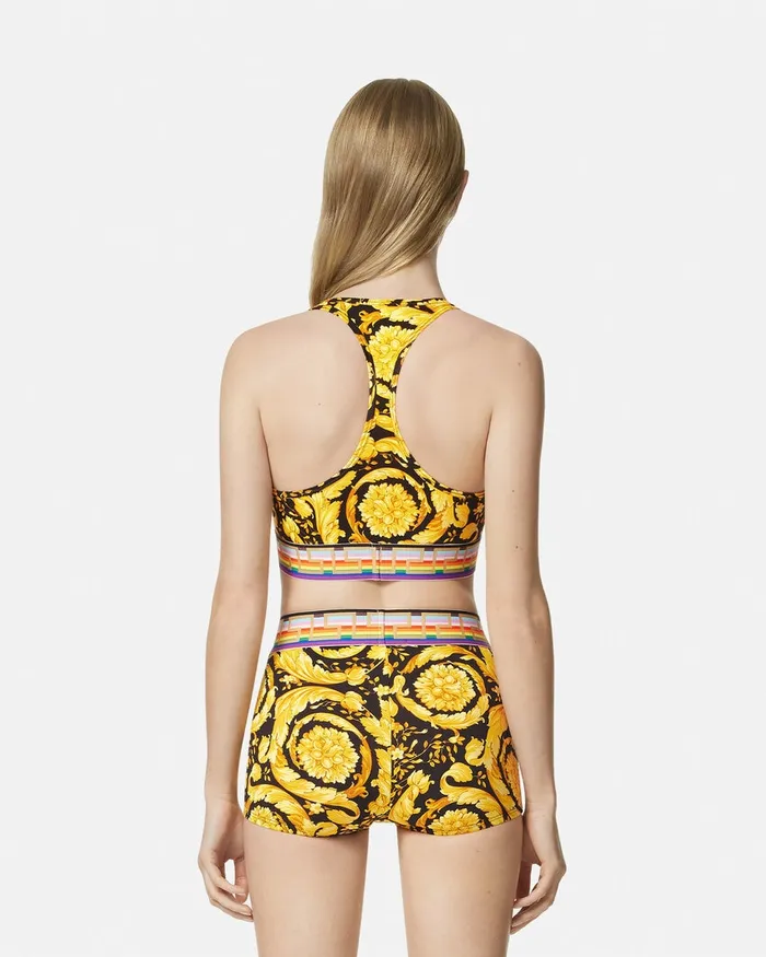 Versace Pride Barocco Trunks Blackprint Women Bras and Briefs