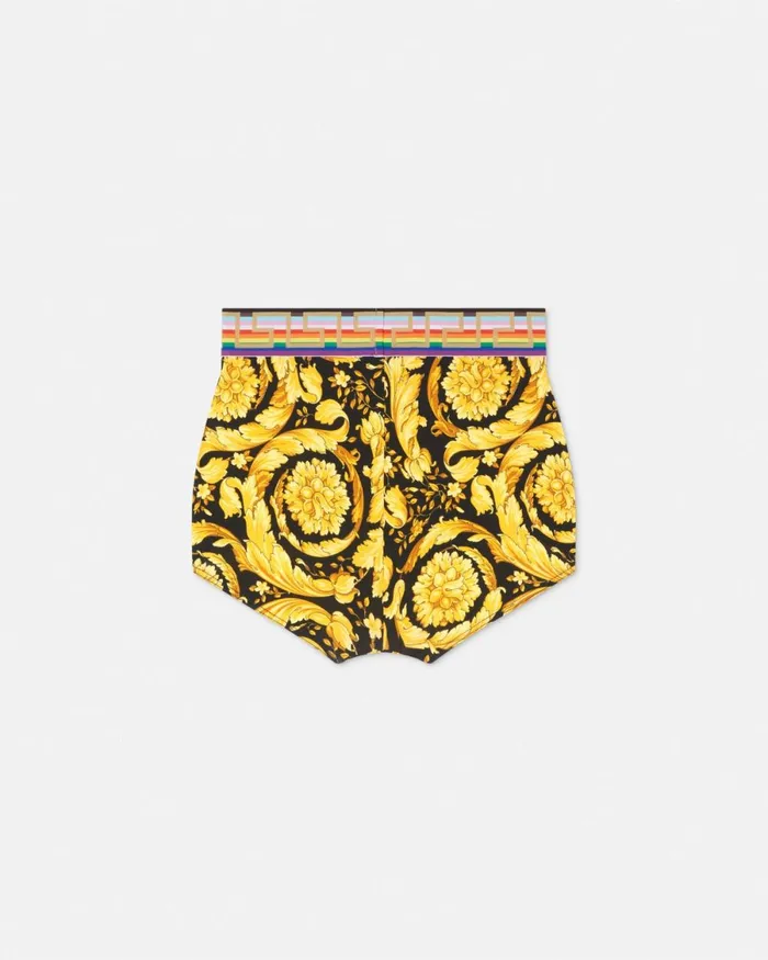 Versace Pride Barocco Trunks Blackprint Women Bras and Briefs