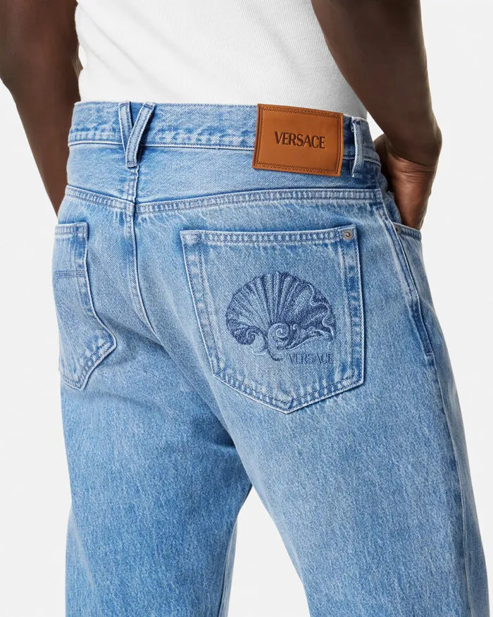 Versace Regular Fit Jeans Blue Men Pants and Shorts
