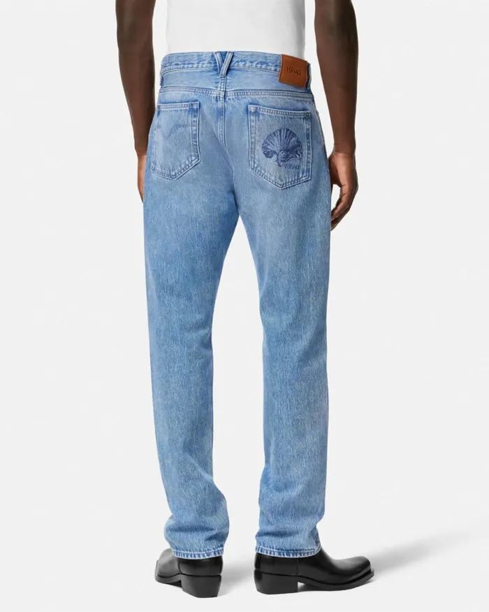 Versace Regular Fit Jeans Blue Men Pants and Shorts