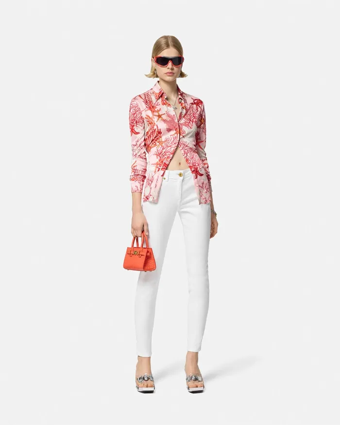 Versace Skinny Jeans White Women Pants and Shorts