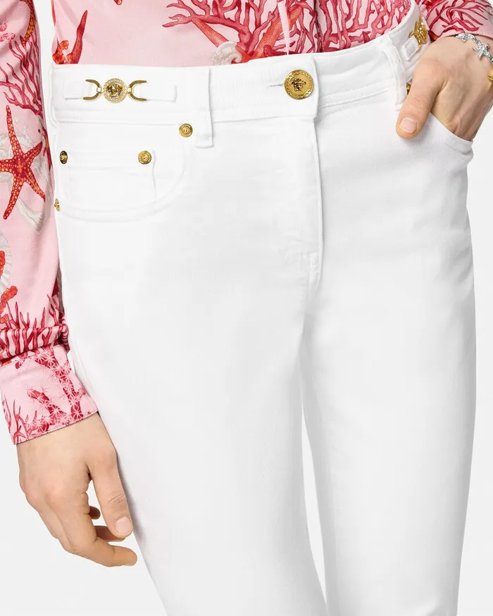 Versace Skinny Jeans White Women Pants and Shorts