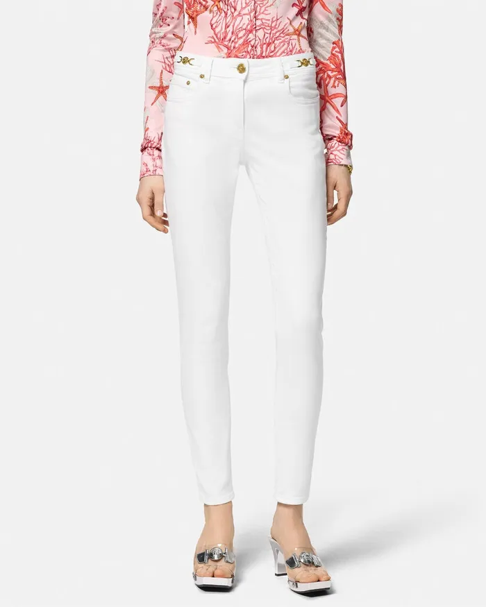 Versace Skinny Jeans White Women Pants and Shorts