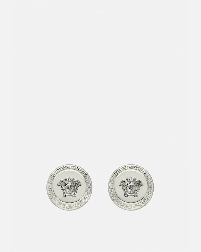 Versace Tribute Medusa Stud Earrings Silver Women Earrings