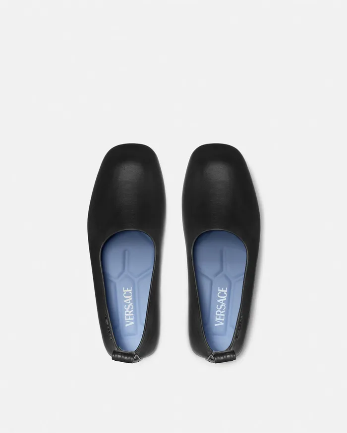 Versace Villa Driver Shoes Black Men Loafers and Slippers