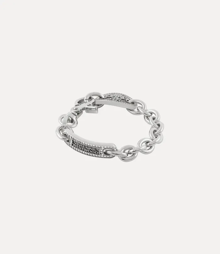 Vivienne Westwood Bracelets Women Man Orpheus Bracelet Antique Platinum White Cz