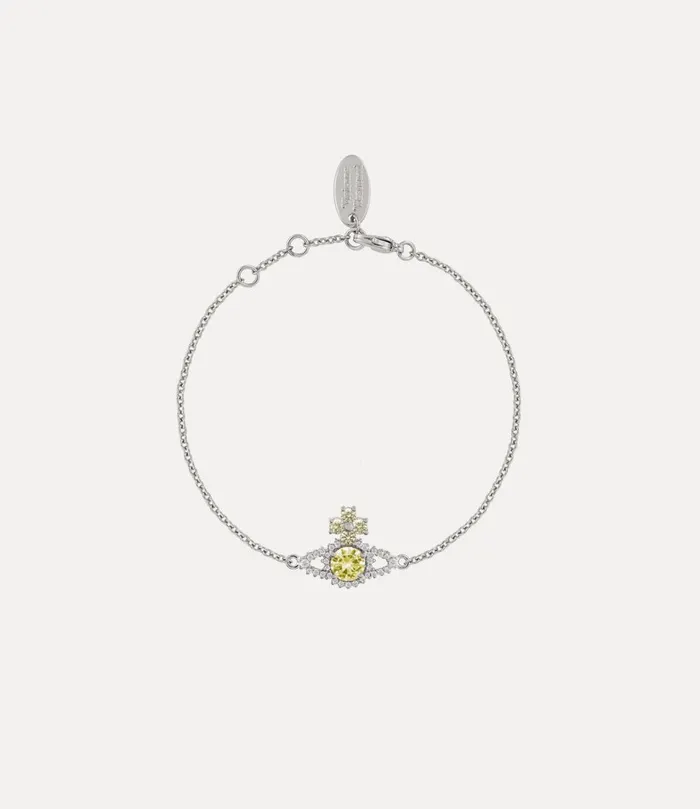 Vivienne Westwood Bracelets Women Valentina Orb Bracelet Platinum Yellow White Cz