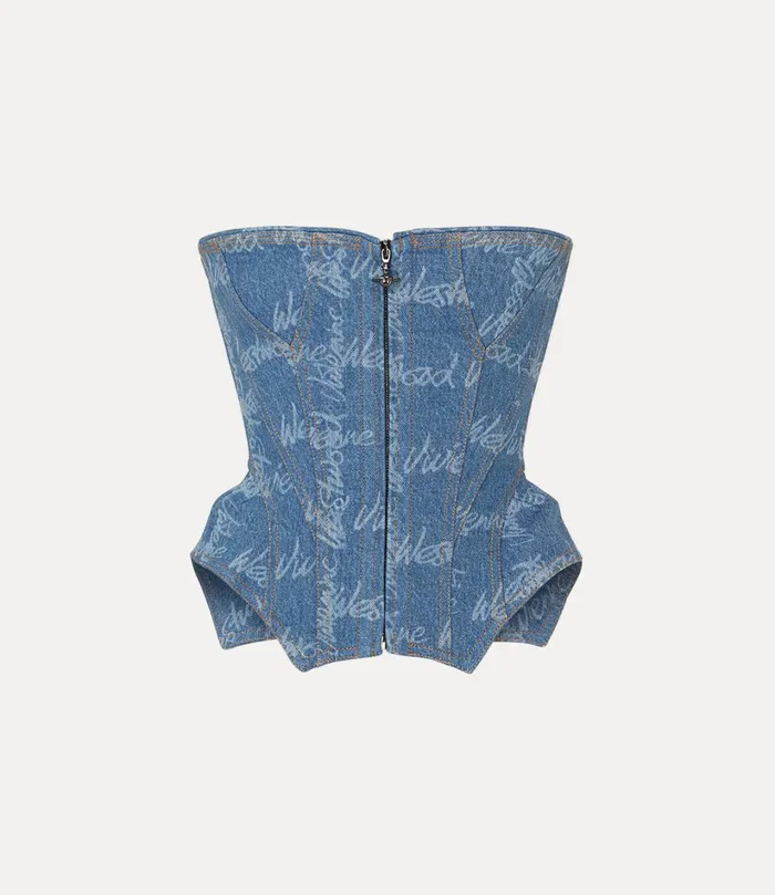 Vivienne Westwood Corsets Women Denim Cobrax Corset Vw Gridblue