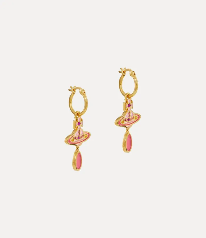 Vivienne Westwood Earrings Women Concetta Drop Earrings Goldrose Peachindian Pink Resinfuchsiarose