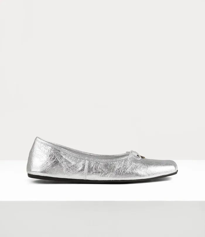Vivienne Westwood Flats Women Brigitte Ballerina Silver