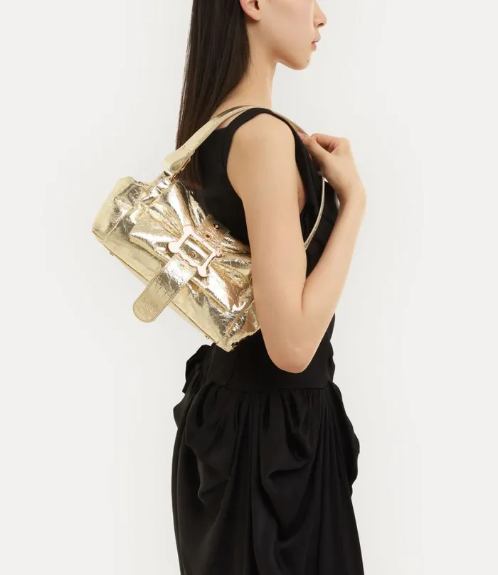 Vivienne Westwood Handbags Women Hazel Frame Shoulder Bag Gold