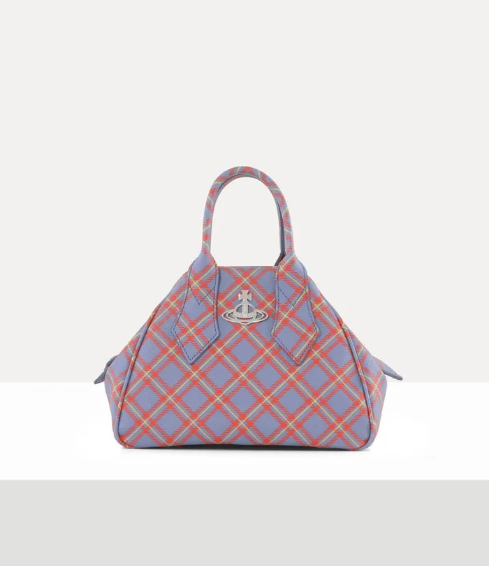 Vivienne Westwood Handbags Women Small Yasmine Bag Blueorange Tartan