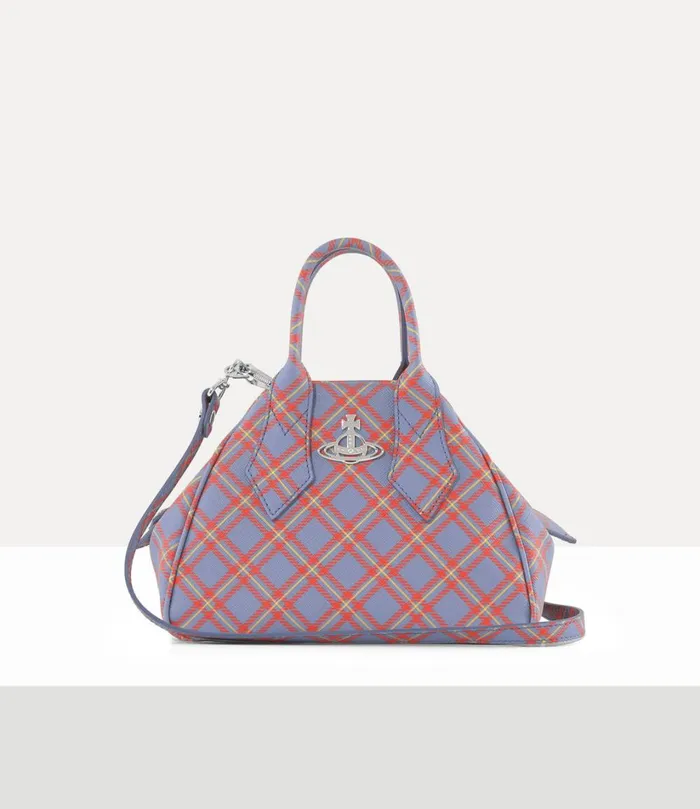 Vivienne Westwood Handbags Women Small Yasmine Bag Blueorange Tartan