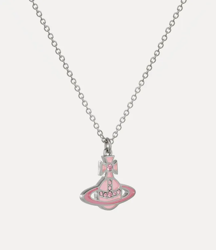 Vivienne Westwood Necklaces Men Concetta Bas Relief Pendant Necklace Platinumpinkfuchsiarose