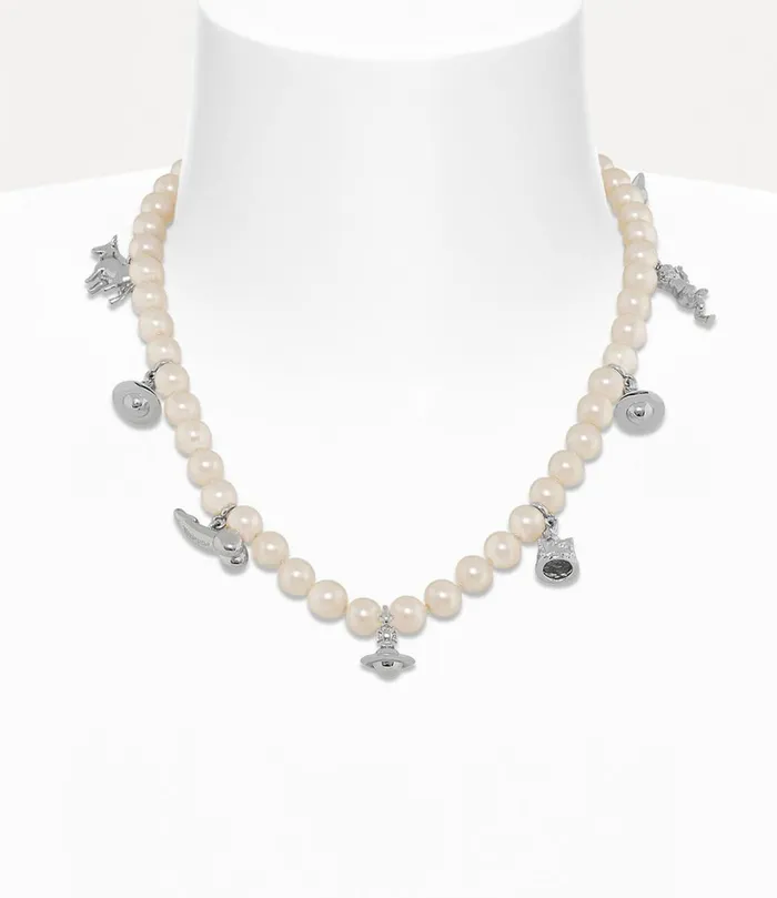 Vivienne Westwood Necklaces Men Man Anglo Pearl Necklace Platinum Creamrose Pearl Vivienne Westwood Necklaces Men Man Anglo Pearl Necklace Platinum Creamrose Pearl