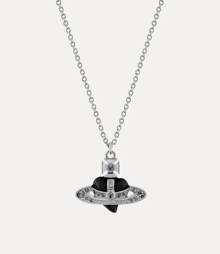 Vivienne Westwood Necklaces Women New Diamante Heart Pendant Necklace Platinumblack Diamond Crystalblack Vivienne Westwood Necklaces Women New Diamante Heart Pendant Necklace Platinumblack Diamond Crystalblack